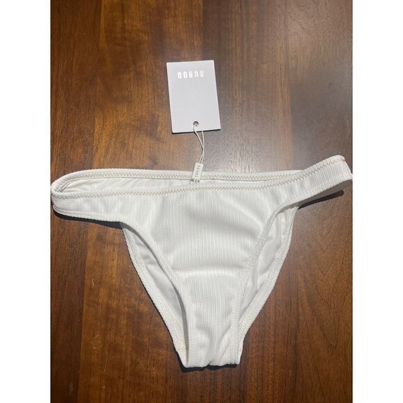 Suboo Kaia Slim Bikini Bottoms in White XSmall New Womens Swim - Picture 5 of 10